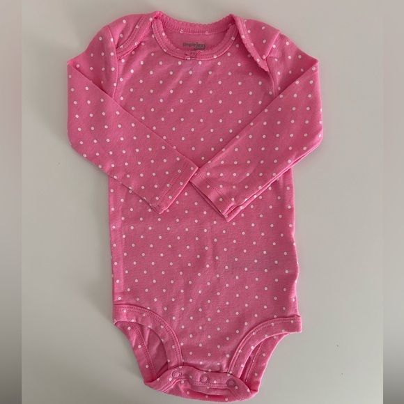 3 - 6 month old Simple joys by Carter’s long sleeve onesies - set of 3 - Picture 5 of 6